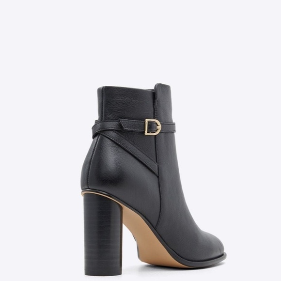 Draper James black leather heeled tegan booties boots size 10 new - Picture 2 of 5